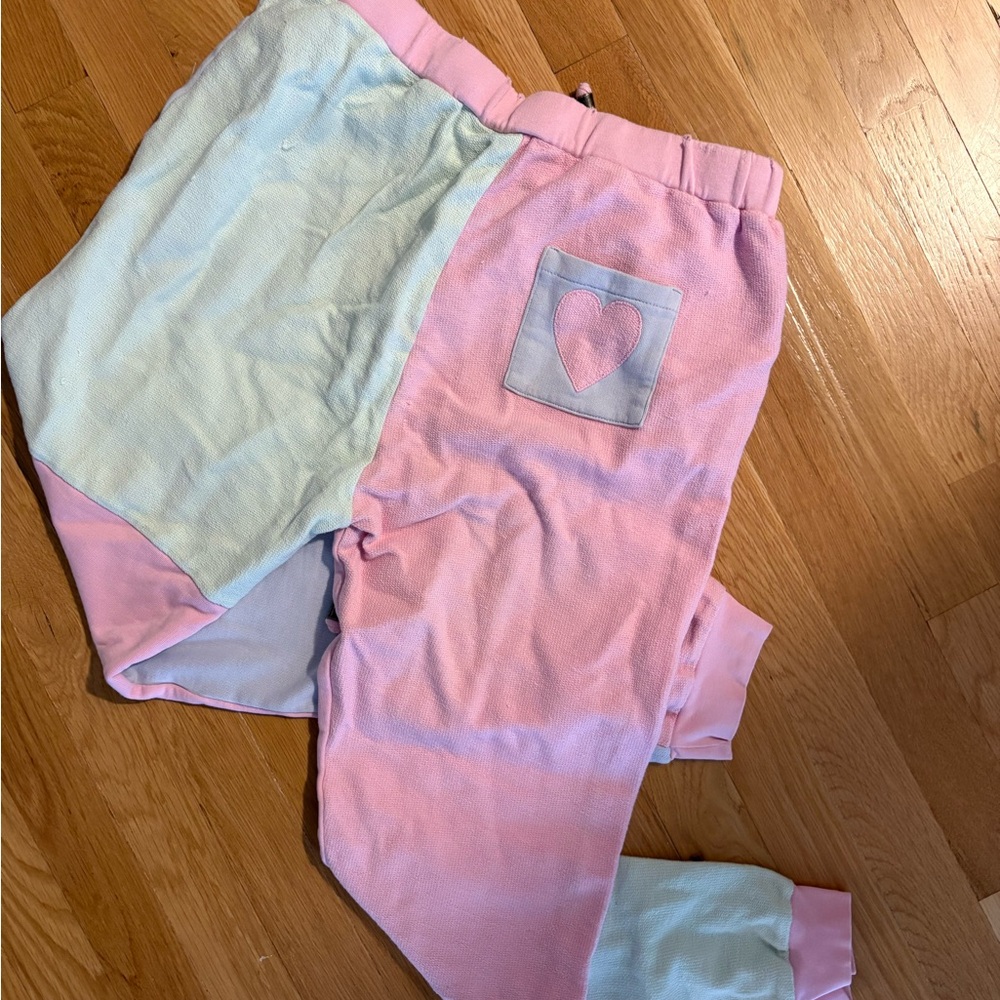 Loveshackfancy Wilder Patchwork Terry Track Pant … - image 3